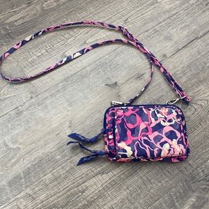 Vera Bradley Women’s OnThe Square Wristlet and Crossbody Katalina Pink